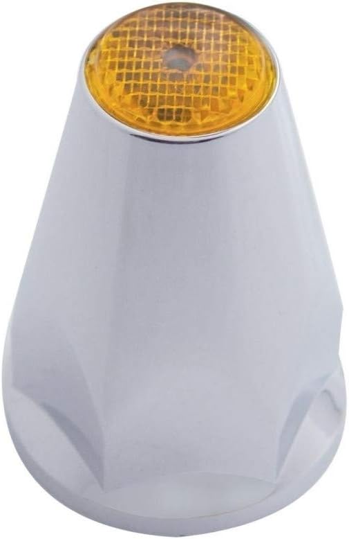 United Pacific 10070 33mm X 23/4" Chrome Plastic Nut Covers W/Flange PushOn