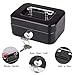 Cash Box, LeHatori Small Money Safe Key Lock Box with Coin Slot Portable Metal Cash Registers Security Storage Bill Container with Carry Handle (4.5 Inch)