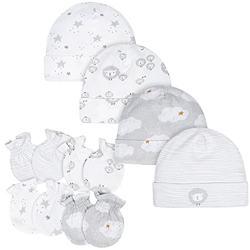 Image of Gerber Baby Cap and Mitten Sets