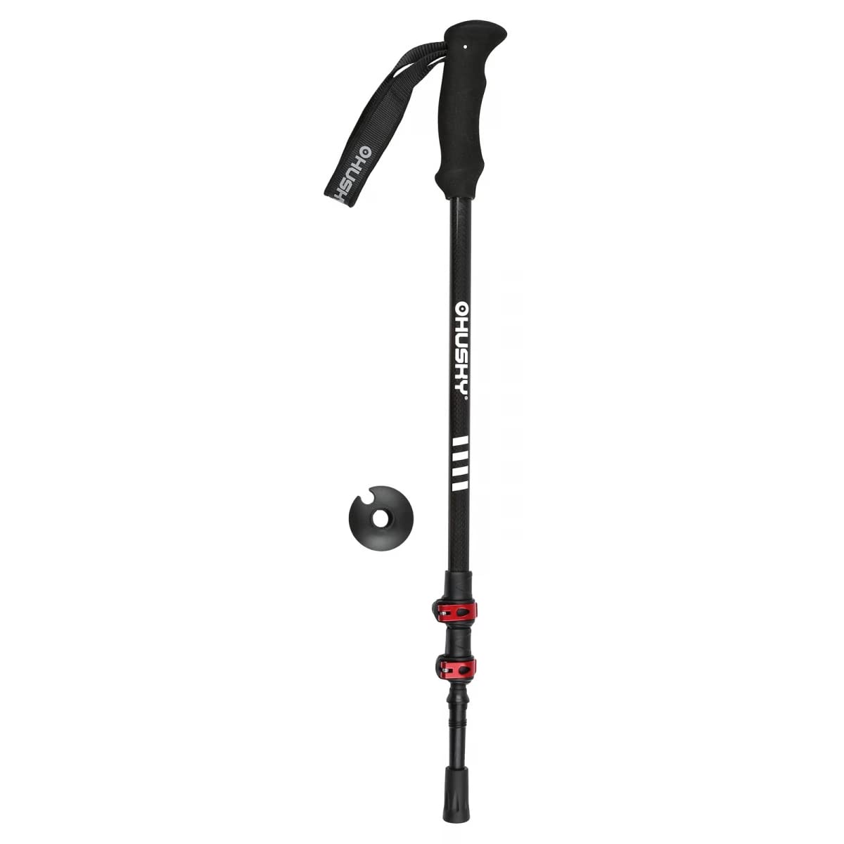 Husky kije turystyczne (zestaw) Trekking Siris carbon Flip-lock - Czarny