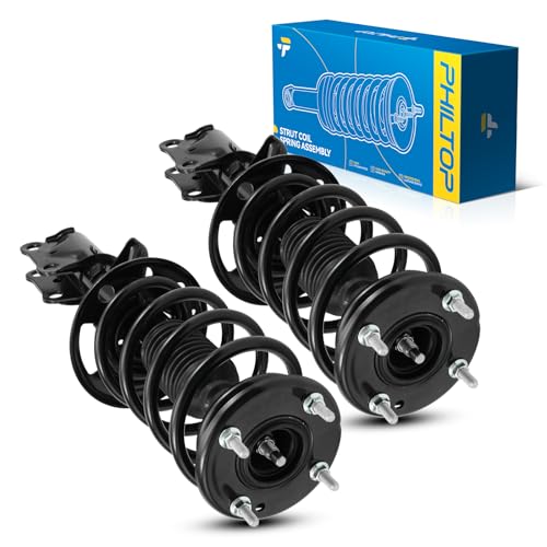 Image of PHILTOP Front Complete Struts and Shocks Absorber Assembly with Coil Spring Fit For Ford 2013-2019 Flex,Lincoln 2013-2019 MKT,Suspension struts 172655,172656