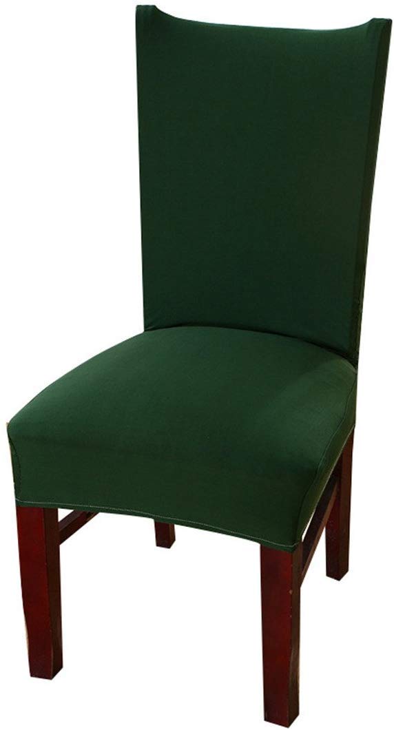 House of Quirk Polyester Spandex Plain Chair Cover Stretch Removable Washable Short Dining Chair Cover Protector Seat Slipcover (Dark Green, Pack of 1) (B083558VB7) Amazon Price History, Amazon Price Tracker