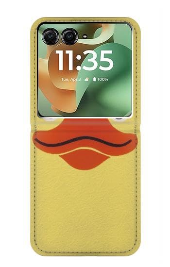 Housse cuir Motorola Razr 70+ Duck Face, protection clapet premium