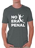 Awkward Styles No Era Penal Shirt Funny Soccer Shirts for Men Mexico Soccer Fan Charcoal XL