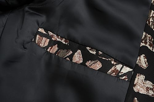 Image of Men's Blazers Leopard Print Notched Lapel Suits Slim Fit Sequins Tuxedo Stylish Sport Coats Jackets