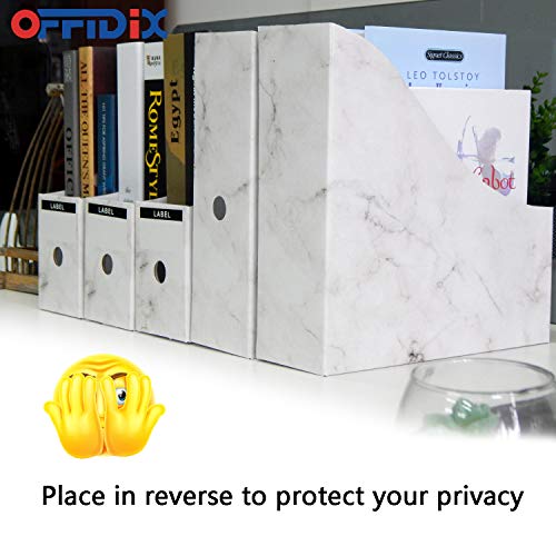 OFFIDIX Office 5 Levels Kraft Paper Desktop Storage Box A4 Document Holder Drawer Paper Organizer for Home Office DIY Paper Container Student File Storage Box Drawer Storage Cabinet (White) - Image 4