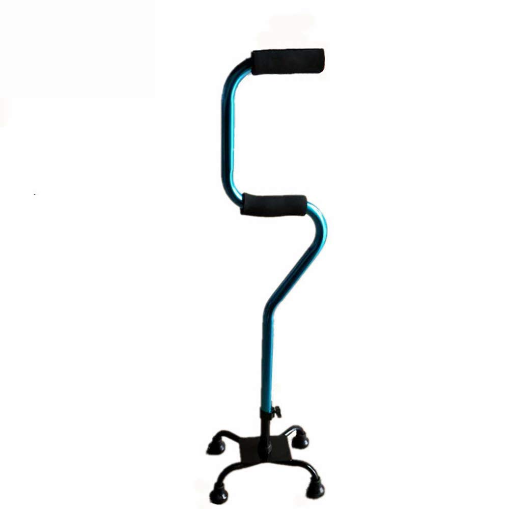 Bastón para Caminar con 4 Patas, Estable, Antideslizante, Altura Ajustable, muletas de Aluminio, Andador, Interesante
