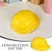 SUPVOX Kids Construction Hard Hat Toy Set - 4 Pack Yellow Plastic Engineering Safety Helmets for Dress up Pretend Play and Theme Party Accessories