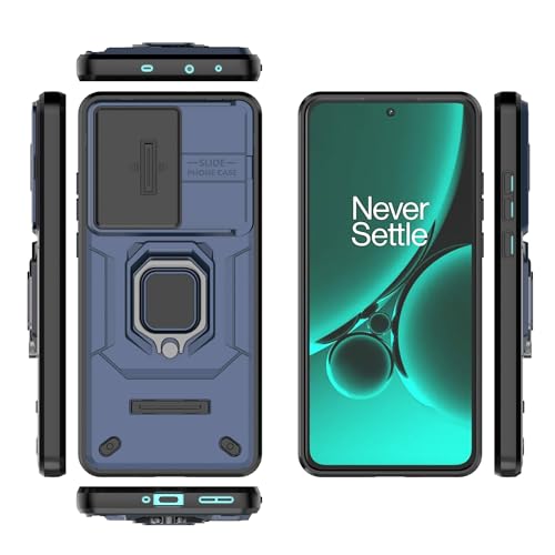 Coque Oneplus Nord CE3 5G fine anti-rayure objectif photo avec béquille bleue