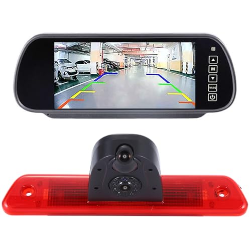 Kit double caméra de recul avec rétroviseurs LCD 7 pouces, deux objectifs feu de freinage, caméras de recul pour Fiat Scudo Bus Box 270, 272 /Citroën...
