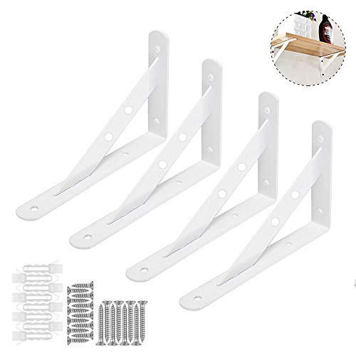 Gwolf Soporte estante montado pared,capa soporte triangular Soporte placa estante Soporte en ángulo recto Soporte almacenamiento Soporte carga fija Trípode soporte desmontable