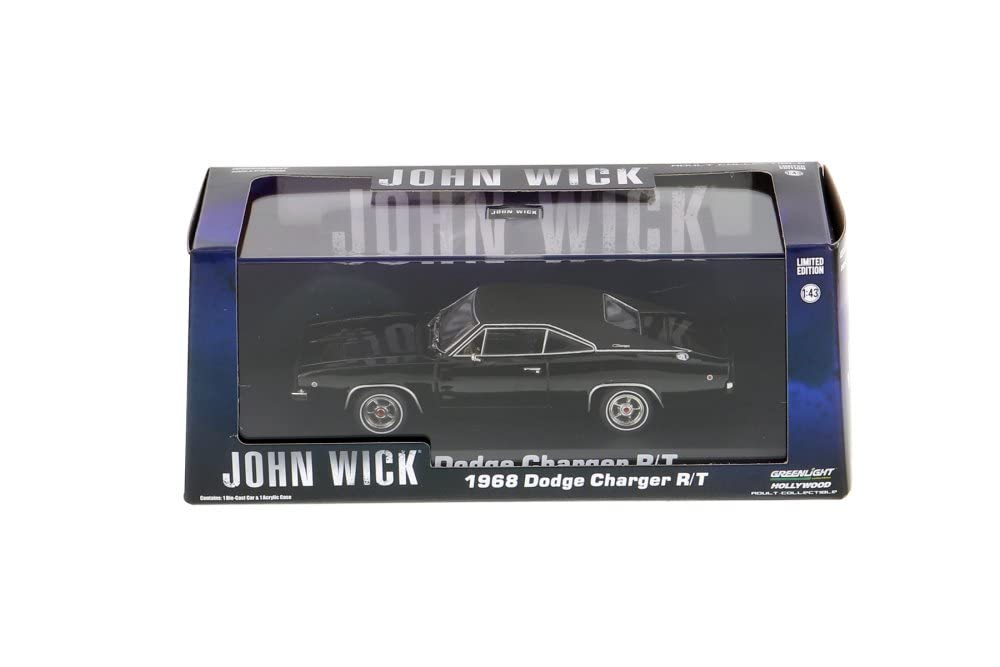 Johnny Lightning 1968 Dodge Charger R/T 1/64 – Edizione John Wick, Nera, Serie Pop Culture - Foto 2