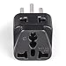 OREI USA to Switzerland Plug Adapter - Type J Adapter Compatible with Switzerland, Rwanda, Liechtenstein - 2 in 1 Swiss Plug Adapter - CE Certified - RoHS Compliant - 2 Pack - Black Color