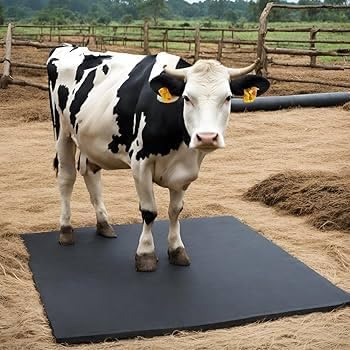 Dart Agro Rubber Premium Waterproof Rubber Mat for Cow, Buffalo, and Horse – 30mm Thick | 8x5 Feet Comfortable and Non-Slip Flooring for Stables and Farms – Easy to Clean | Extra Thick