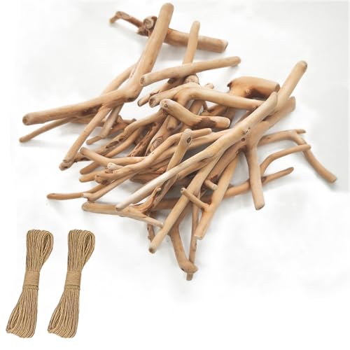 JZCHBL 20pcs Y-Shaped Irregular Driftwood for Crafts 3.5-6.2 in Inch Long 6mm-15 mm in Diameter Driftwood Sticks for DIY Crafts Photo Props School Projects Beach Wood Crafts Decor