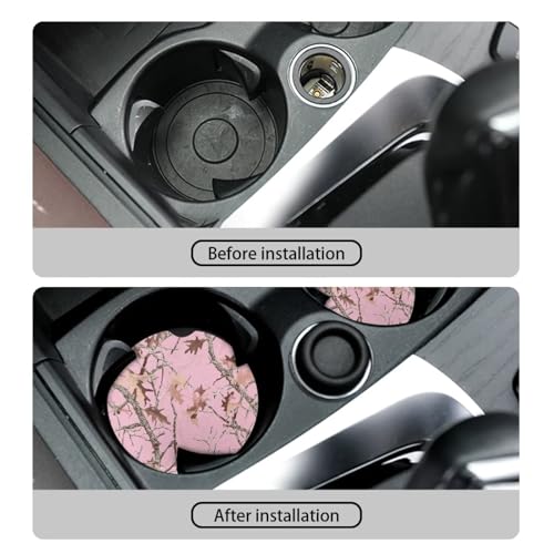 Portavasos para autos Jeiento rosa camuflaje 2 piezas miniatura 3