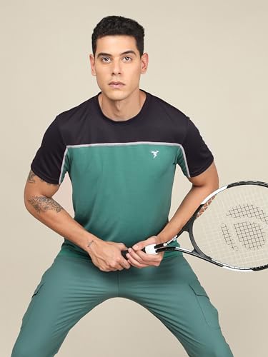 Image of TECHNOSPORT Men's Polyester Slim Fit Active T-Shirt - (MTP706 P) Pack of 1