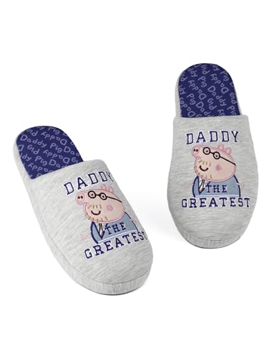 Pantoufles Peppa Pig Hommes Chaussons Adultes Cadeau Papa Chaussures Maison