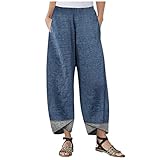 Haz mejor todos los días NP Mujeres Pantalones Casuales Cintura cómoda Cintura Irregular Pantalones Sueltos