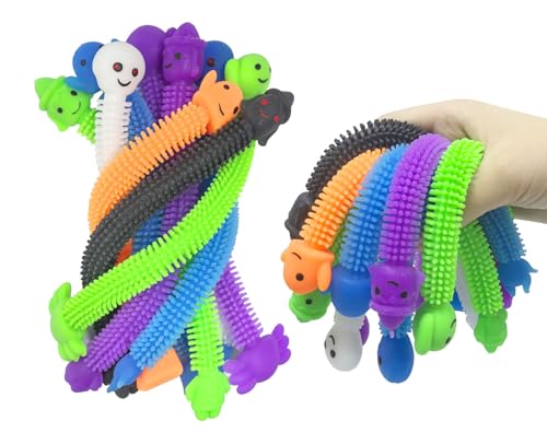 24 Pack Halloween Stretchy Strings Sensory Fidget Toys Pack Great for Kids Students Stress Relief and Anti-Anxiety Toys Assortment Halloween Party Favors (Halloween)