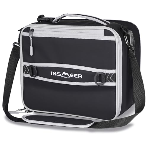 INSMEER Insulated 16L Expandable Lunch Bag, Insulated Lunch Box Cooler Bag with Shoulder Strap – Lunch Bag for Men, Work, Office & Picnic