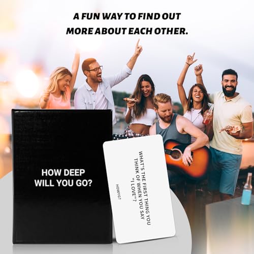 How Deep Will You Go? 99 Icebreaker Conversation Cards,Engaging Icebreaker Game,Create Real Conversa