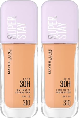 Image of Maybelline New York Super Stay Lumi Matte Liquid Foundation, 310 (Pack of 2)