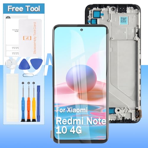 Écran tactile pour Redmi Note 10 4G remplacer afficheur cassé dalle Incell noire 6.4"