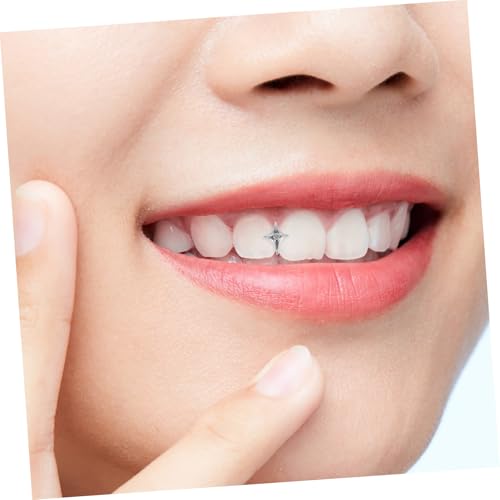 PartyKindom 2pcs Star Tooth Caps joyería dental plateada miniatura 5