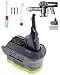 Produktbild für Ryobi für Dyson V7V8 Akku Adapter,für Ryobi 18V Batterie umgewandelt,um für Dyson V7V8 Akku zu ersetzen,für Dyson V7V8 Serie Staubsauger Hoovers (Adapter ONLY)