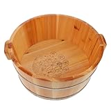 Construction en bois : fabriqué en bois massif, ce bassin de bain de pieds durabilité et esthétique naturelle pour une expérience de spa relaxante, seau à pieds en bois, bassin de trempage des pieds