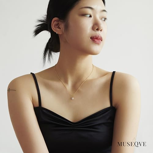 14K Gold Plated CZ Solitaire Necklace for Women • Princess Cut Square Rectangle Rhombus Cubic Zirconia Diamond Pendant Jewelry • Tarnish Free Adjustable Chain [CZN]2