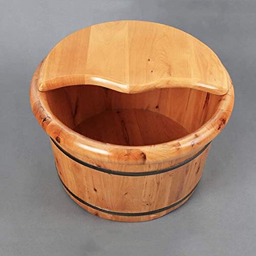 Spa para pies de madera maciza con tapa y masaje miniatura 4