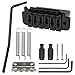 1Set Yootones Guitar Tremolo Bridge 6 String Individual Saddle Compatible with Squier Fender Strat Style Electric Guitar Parts (Black)