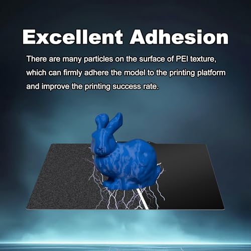 Image of 280x280mm Black Build Plate for Creality Ender 7,Qidi X-Plus 3, Double Sided Textured PEI+Smooth PEI Flexible Spring Steel Platform Heated Printing Bed for Creality Ender 7,Qidi X-Plus