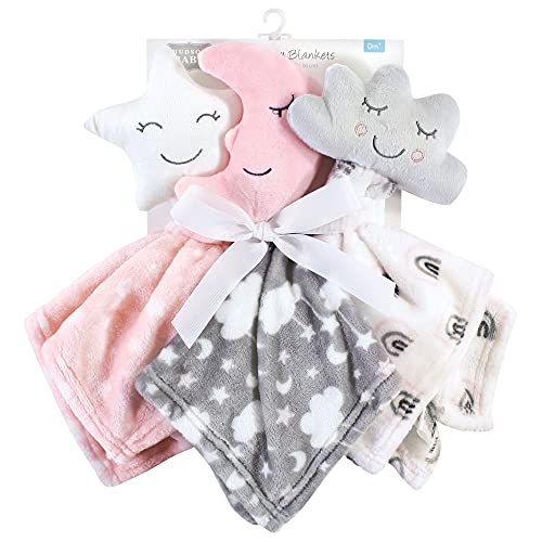 Image of Hudson Baby Unisex Baby Animal Face Security Blanket, Star Girl, One Size