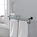 Organize It All Oil Rubbed Glass Shelf with Towel Bar, Bronze
