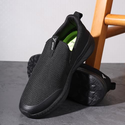 Image of YOHO Men's Walking Shoes with Memory Foam, Lightweight & Cushioned Slip on Sneakers Without Lace for Man|Comfortable & Stylish for Casual Wear Daily Use Walking & Gym SOS104