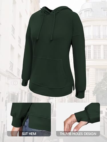 Hoodies for Women Casual Workout Spring Sweatshirt Loose Thumbhole Pullover Hooded Sweaters with Pockets3