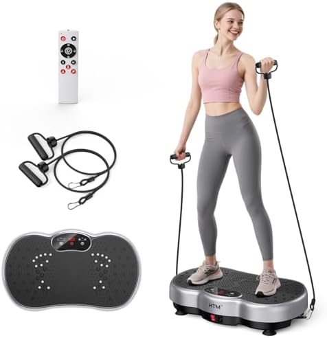 Vibration Plate Exercise Machine - 300 lbs Weight Capacity, 120 Speed Levels, 9 Workout Modes for Home Fitness, Muscle Toning & Weight Loss