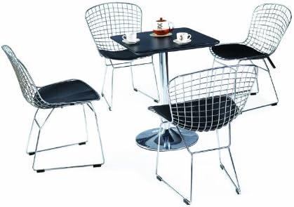 Stainless Steel Wire Metal Chair-Black