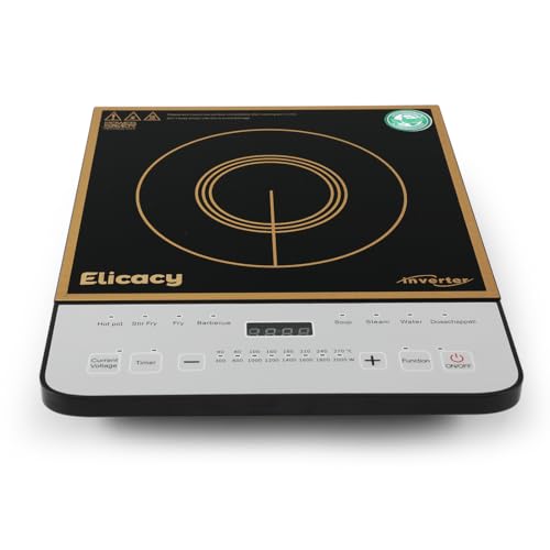 Image of Crystal Glass 2000 W Touch Panel Induction Cooktop | Induction Cooktop With Automatic Voltage Regulator | High Voltage Surge Protection | Comes With 1 Year Warranty
