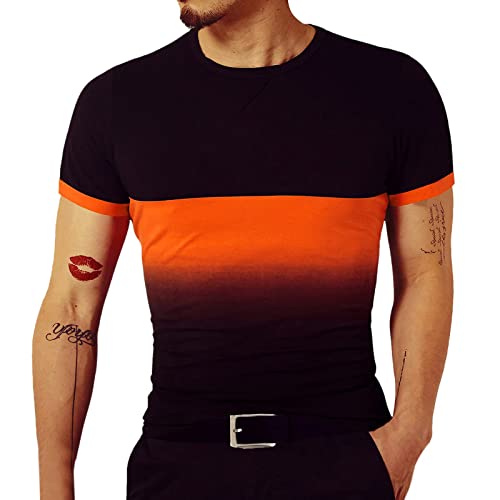T-shirt sport homme compression grande taille running rose 8XL
