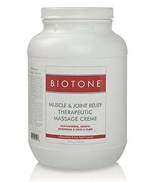 BIOTONE Muscle & Joint Therapeutic Massage Creme - Gallon 128oz Cream