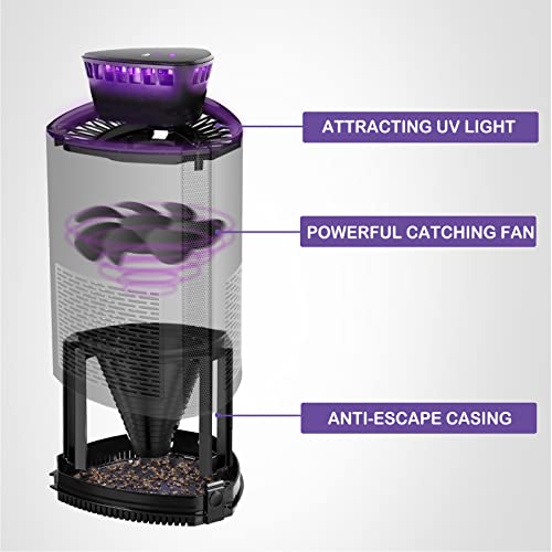 Indoor Insect Trap Non-Zapper, Fruit Fly Traps For Indoors, Catcher And Killer For Mosquitos, Gnats, Moth And Fruit Fly, Insect Trap For With Bug Light & Strong Suction #TOP1