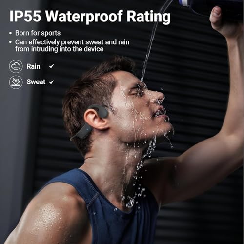 Image of 2025 Bluetooth Open-Ear Bone Conduction Headphones, Sweatproof & Waterproof, HD Stereo Sound, 10Hrs Playtime, Lightweight for Running，Office，Daily Life