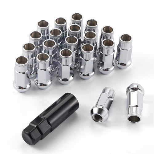 Tuercas M12 x 1.5 de extremo abierto SINGARO para llantas de aluminio en color plata 1