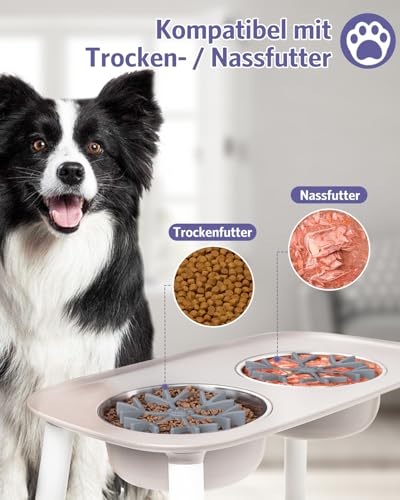 OQIMAX Anti Schling Napf Hund, Slow Feeder Hundenapf Einfügung, Langsame Fütterung mit Saugnapf für Hunde Katzen, Anti-Choke Kieselgel Hundenäpfe Einfügen, Entlastet die Verdauung, Überessen
