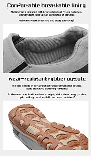 Summer Casual Breathable Men's Shoes,Classic Suede Leather Oxford Dress Shoes Business Casual Shoes,Durable Lightweight Breathable Casual Walking Shoes (Black,8) #TOP3