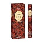 HEM Red Rose Incense Sticks - Pack of 6 (120 count, 301g)